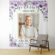 Lila Lilac Floral Beerdigung Memorial Picture Foto