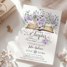 Lila Lilac Floral Book Neues Kapitel Brautparty