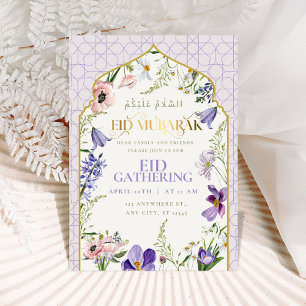 Lila Lilac Floral Eid Einladungskarte Einladung