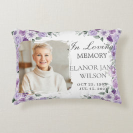 Lila Lilac Floral Foto Memorial Keepake Dekokissen