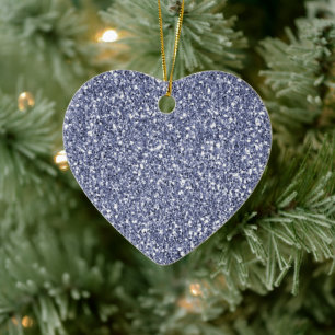 Lila Lilac Glitzer Keramik Ornament
