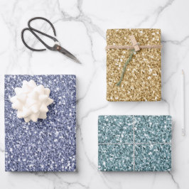 Lila Lilac Glitzer Unicorn Sparkle Geschenkpapier Set