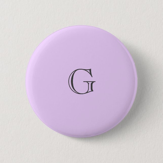 Lila Lilac-Hintergrund in Solid Color Button (Vorderseite)