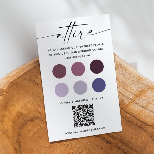 Lila Lilac Hochzeitskleid Codelpalette QR Begleitkarte (Von Creator hochgeladen)