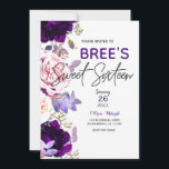 Lila Lilac Pink Rose Blütenweiß Sweet 16 Party Einladung<br><div class="desc">für jedes Ereignis anpassen</div>