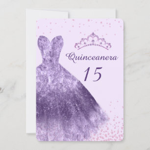 Lila Lilac Quinceanera Party Kleid Gown 15. Einladung