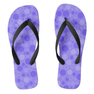 Lila Lilac-Töne mit Polka-Punkten in Retro-Sechs Flip Flops