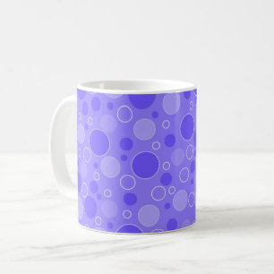 Lila Lilac-Töne mit Polka-Punkten in Retro-Sechs Kaffeetasse