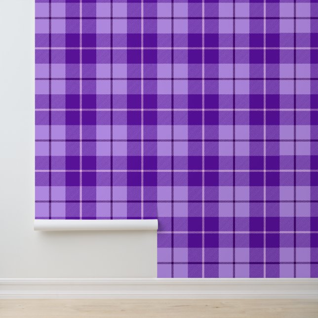 Lila, Lilac und rosa Tartan Kariert Tapete (Anwendung)
