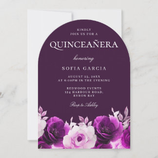 Lila Lilac Violet Rose Blumenstrauß Einladung