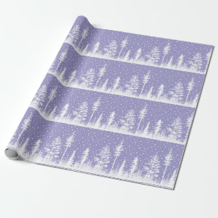 Lila Lilac Weißschneewald Geschenkpapier