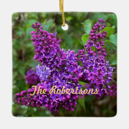 Lila Lilacs auf einer FrühjahrstagsKeramik Persona Keramikornament