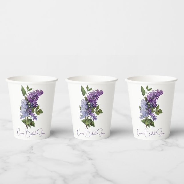 Lila Lilacs-Brautparty Pappbecher (Multi)