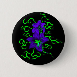 lila Lilie Blume Button