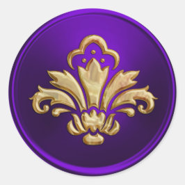 Lila Lilie Umschlag Aufkleber mit Embossed Look