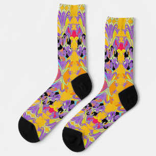 Lila Lilien Eleganz Socken