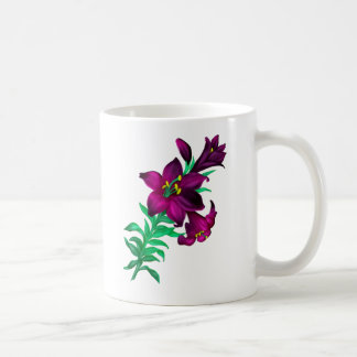 Lila Lilien Kaffeetasse