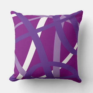 Lila LINES DESIGN Retro-Kissenhülle Kissen