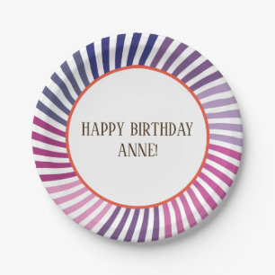 Lila Linien, Hippie, Custom, Paper-Teller Pappteller