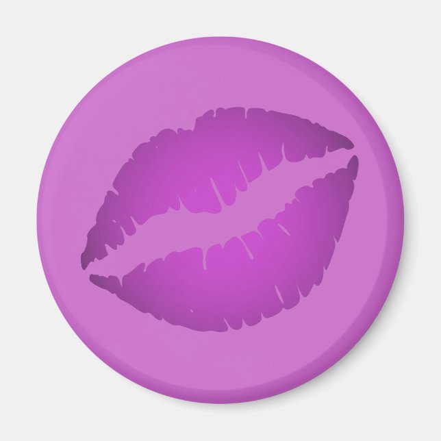 Lila Lipstick Magnet (Vorne)