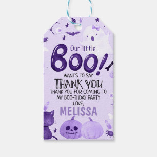 Lila Little Boo Halloween Geburtstag Danke Tag Geschenkanhänger