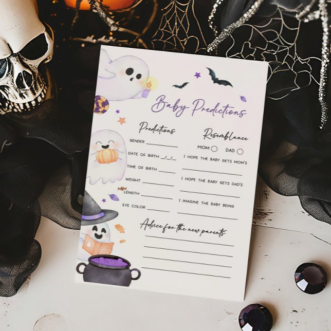 Lila Little Boo Halloween Kinderspiel (A Little Boo Baby Shower Baby Predictions Game )