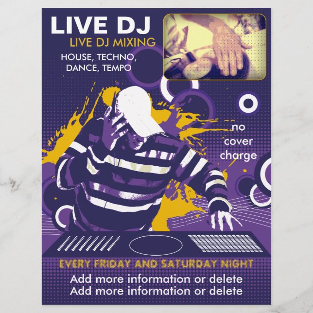 Lila Live DJ Flyer (Vorne)