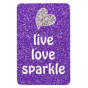 Lila Live-Liebe-Sparkonzept Magnet