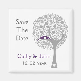 lila Livebirts-Mod Save the Date Magnet