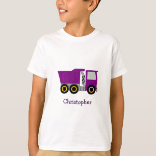 Lila LKW-Design Personalisiert T-Shirt