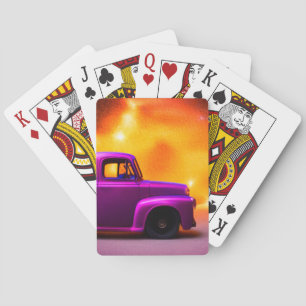 Lila LKW Spielkarten