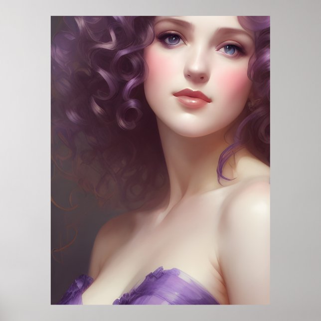 Lila, lockere Frau Poster (Vorne)