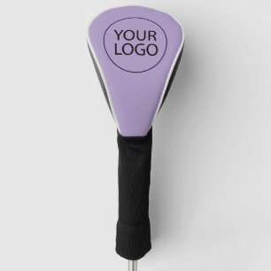 Lila Logo für berufliche Unternehmen Golf Headcover
