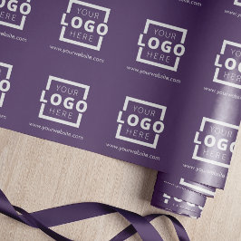 Lila Logo für Werbeaktionen Geschenkpapier