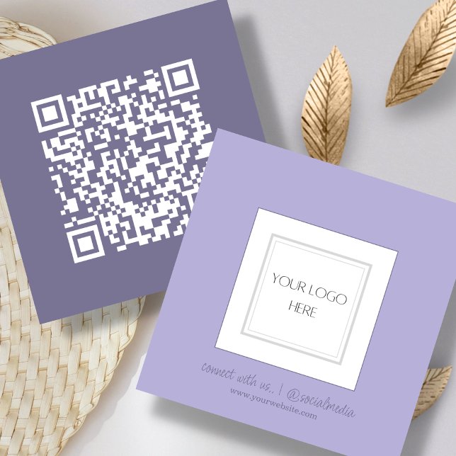 Lila | Logo | QR-Code Quadratische Visitenkarte (Von Creator hochgeladen)