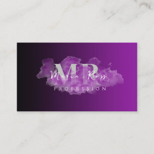 Lila Logo-Rose für Wasserfarben Lila Rauch Visitenkarte
