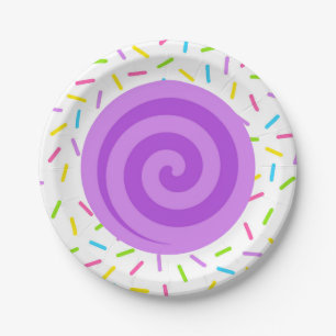 Lila Lollipop Swirl Candy Sprinkle Party Teller