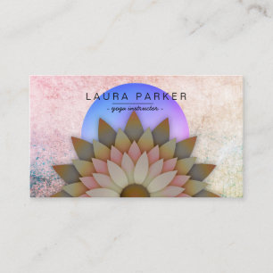 Lila Lotos-Blumen-Yoga-Meditation holistisch Visitenkarte