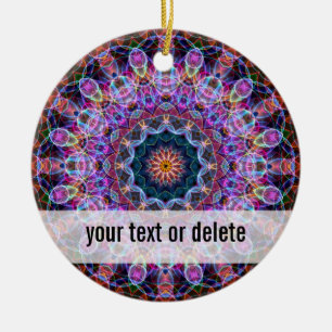 Lila Lotoskaleidoskop Keramikornament