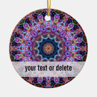 Lila Lotoskaleidoskop Keramikornament