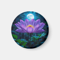 Lila Lotus Blossom unter Mondlicht
