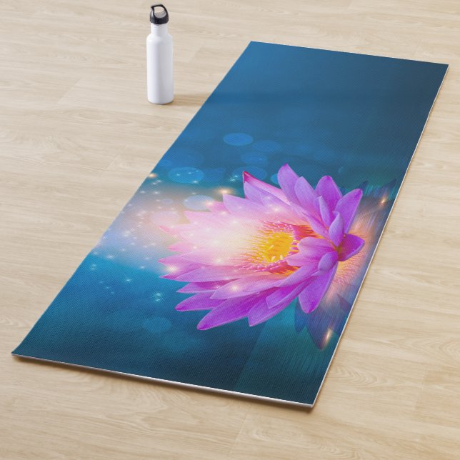 Lila Lotus Blue Yogamatte (Beispiel)