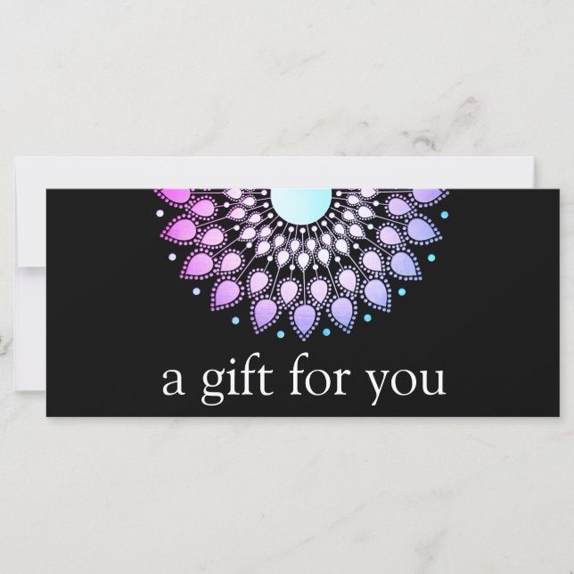 Lila Lotus Blume Floral Mandala (Vorderseite)