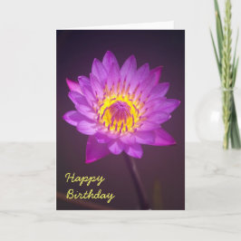 Lila Lotus Blume Geburtstagskarte Karte