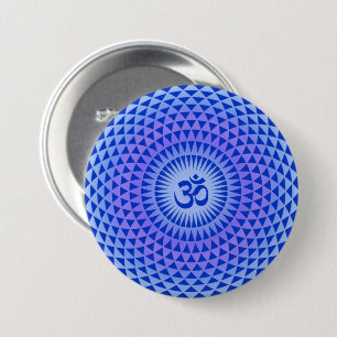 Lila Lotus-Blume-Medikationsrad OM Button