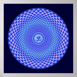 Lila Lotus-Blume-Medikationsrad OM Poster