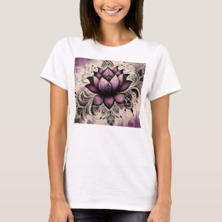 LILA LOTUS-BLUME T-Shirt