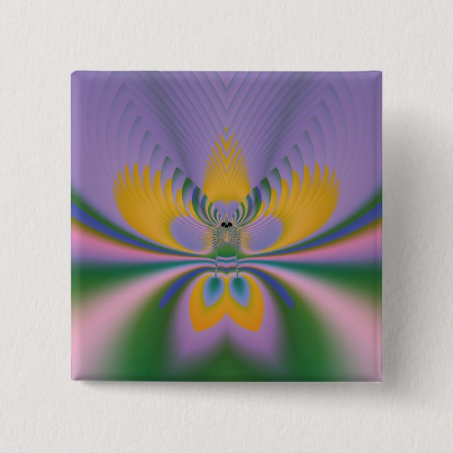 Lila Lotus Button (Vorderseite)