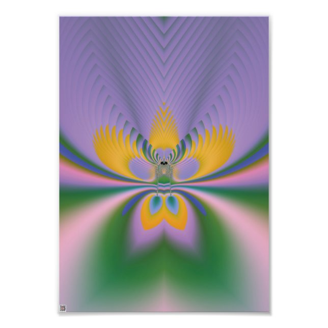 Lila Lotus Fotodruck (Vorne)