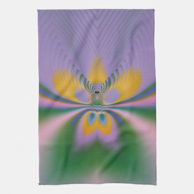 Lila Lotus Geschirrtuch (Vertikal)